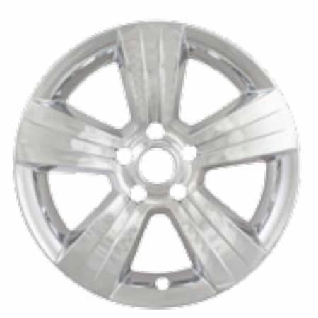 17, 5 Spoke, Chrome Plated, Plastic, Set Of 4, Not Compatible With Steel Wheels